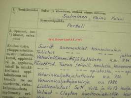 Valtionrautatiet, VR, vs. ylim. apulaisinsinööri Nimikirjanote ym. Kaino Salminen