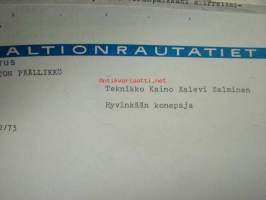 Valtionrautatiet, VR, vs. ylim. apulaisinsinööri Nimikirjanote ym. Kaino Salminen