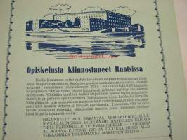 Oppilasviesti 1956 nr 1 - Kotien Kirjekouu Oy:n oppilaslehti, kansikuvassa mallioppilas Olavi Suominen