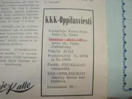 Oppilasviesti 1956 nr 1 - Kotien Kirjekouu Oy:n oppilaslehti, kansikuvassa mallioppilas Olavi Suominen