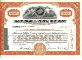 Hammermill Paper Company   osakekirja  USA 1957