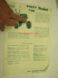 Volvo T425 Krabat traktori -myyntiesite / sales brochure in finnish