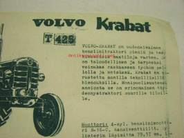 Volvo T425 Krabat traktori -myyntiesite / sales brochure in finnish