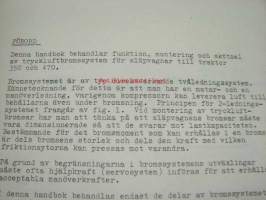 BM Volvo typ 350, 470 traktor - Tryckluftbromssystem för släpvagnar -verkstadshandbok -korjaamokirjasarjan osa; paineilmajarrut perävaunuille