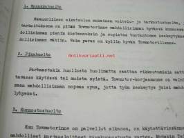 Towmotor 391, 421, 461, 501, 501-P haarukkatrukkien ja traktorien huolto-ohjekirja