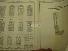 Osakeyhtiö Rakentaja Karkku -akkunoiden ja ovien hinnasto nr 3 1930