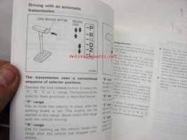 Toyota Hilux &amp; 4-Runner owner´s manual -käyttöohjekirja englanniksi