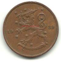 10  penniä  1939