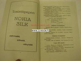 Pohjois-Hämeen Suojeluskuntapiirin XVIII Rata- ja kenttäurheilumestaruuskilpailut7-8.8.1937 Nokia -käsiohjelma