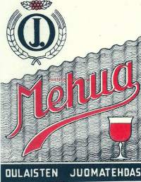 Mehua - Oulaisten Juomatehdas,  juomaetiketti
