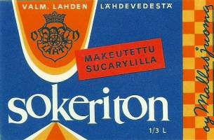 Sokeriton  - Oy Mallasjuoma,  juomaetiketti