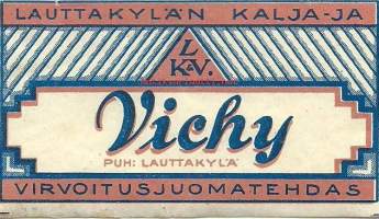 Vichy - Lauttakylän Kalja- ja Virvoitusjuomatehdas ,  juomaetiketti