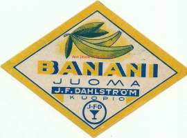 Banani Juoma - J.F.Dahlström,  juomaetiketti
