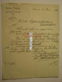 Kannus Ångsåg Kannus 10.12.1910 -Asiakirja
