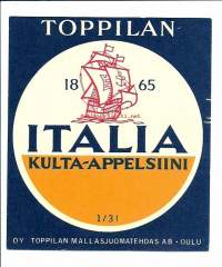 Toppilan Italia  -   juomaetiketti