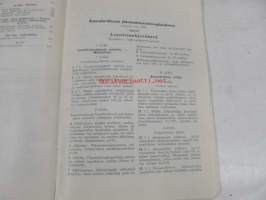 Kansainväliseen pikatiedotusyleissopimukseen (1947)  liittyvä lennätinohjesääntö (1949) ja puhelinohjesääntö (1949)