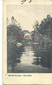 Metsä-torppa Savossa   -   paikkakuntakortti, kulkenut  1923   merkki rikki