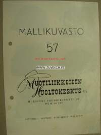 Muotiliikkeiden Huoltokeskus Oy hattumallikuvasto 57 -luettelo