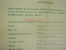 Ford Taunus 2D Sedan 1952, rekisterinro TBE-45, Kalevi Seppä, Noormarkku -rekisteriote