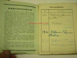 Partiomuistio Jukka Heikki Kailaoja, Ylä-Vista, Paimio, 1949