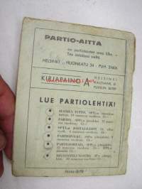 Partiomuistio Jukka Heikki Kailaoja, Ylä-Vista, Paimio, 1949