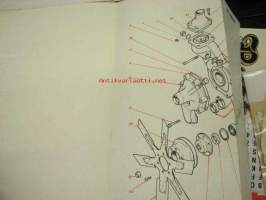 Leyland UE.400/60/2 Diesel engine 305/4 Spare parts list -varaosaluettelo englanniksi