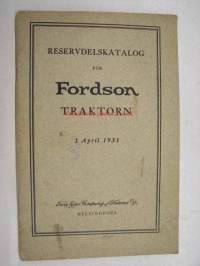 Reservdelskatalog för Fordson traktorn 1931 -varaosaluettelo ruotsiksi
