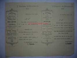 G. Reichel.- St. Petersburg Tammikuu 1892 -asiakirja