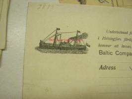 Höyrylaiva J.L. Runeberg / Baltic Company 16.7.1928 -konossomentti / laivarahtikirja &quot;färska bananer&quot;