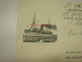 Höyrylaiva J.L. Runeberg / J. Auladieff? 23.6.1914 -konossomentti / laivarahtikirja &quot;lök&quot;
