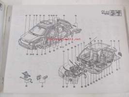 Renault B57 (Clio) 9006&gt;  P.R. 1260 2  B57A, B57B, B57C, B57L, B57N, B57P, B57R, B57T, B57U, B571, B572, B573, B574, B576 6/1991 varaosaluettelo