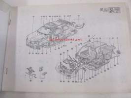 Renault 19 1989&gt;1990  P.R. 1212 2 C53B, C53C, C53E, C53M, C53P, C530, C531, C532, C533, C534, C537, C539, S530, S534, S537 9/1989 varaosaluettelo