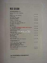 Rex Gildo -ihailijakortti ja nimikirjoitus