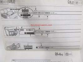 Renault 4, 5, Express, Clio, 19, 21, Nevada, 25, Espace, Traffic, Master &gt;1991  P.R. 901 9 9/1990 varaosaluettelo