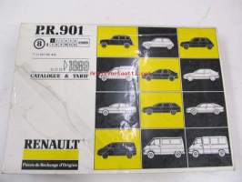 Renault 4, 5, Express, 19, 21, Nevada, 25, Espace, Trafic, Master &gt;1989  P.R. 901 8  1/1989 varaosaluettelo