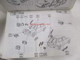Renault 4, 5, Express, Clio, 19, 21, Nevada, Safrane, Espace (J63.), Trafic, Master &gt;1993  P.R. 901 11  7/1992 varaosaluettelo