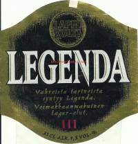 Lapin Kulta Legenda  III  -  olutetiketti