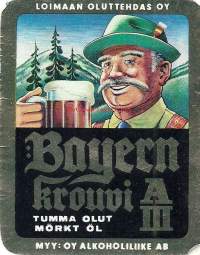 Bayern Krouvi tumma olut -  olutetiketti
