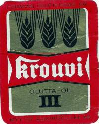 Krouvi III olut -  olutetiketti