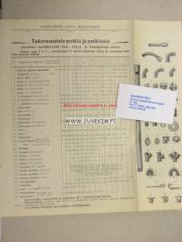 Takorautaisia putkia ja putkenosia -myyntiesite