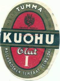 Tumma Kuohu Olut I -  olutetiketti