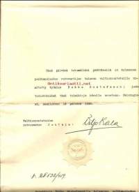 Toimikirja 3. palkkausluokan ratavartijaksi