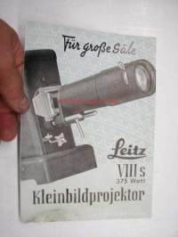Leitz VIII S 375 Watt Kleinbildprojektor -esite saksan kielellä
