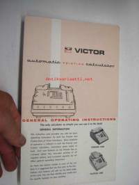 Victor printing calculator general operating instructions