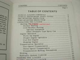 Terex front end loaders - operator´s handbook -käyttöohjekirja kauhakuormaajille