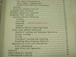 Terex front end loaders - operator´s handbook -käyttöohjekirja kauhakuormaajille