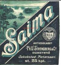 Saima  - tupakkaetiketti