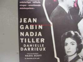 Yön kiihkoa -elokuvajuliste, Jean Gabin, Nadja Tiller