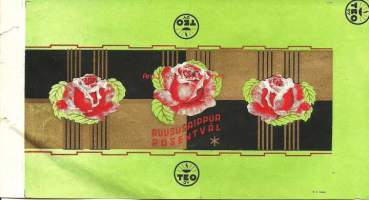 Ruususaippua -  tuote-etiketti