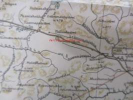 Suomen yleiskartta 1: 400 000, Lehti A3, 1946, mm. Utsjoki